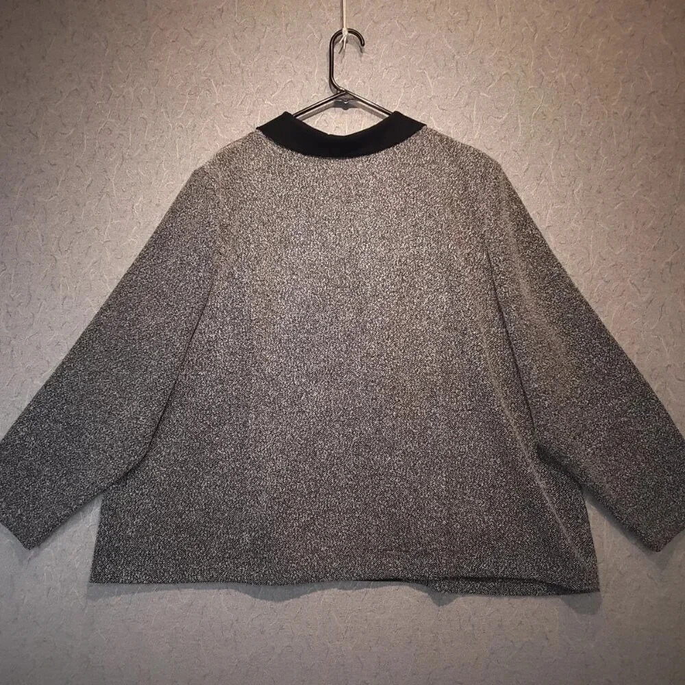 Women's Gray & Black Herringbone Jacket Size 26 - Picture 6 of 7